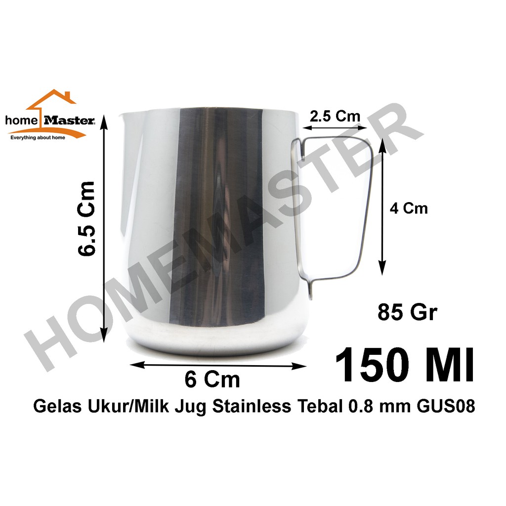 Jual HomeMaster Gelas Saji Takar/Ukur/Measuring Cup/Milk/Creamer/Gula Cair/Espresso Shot/Kopi