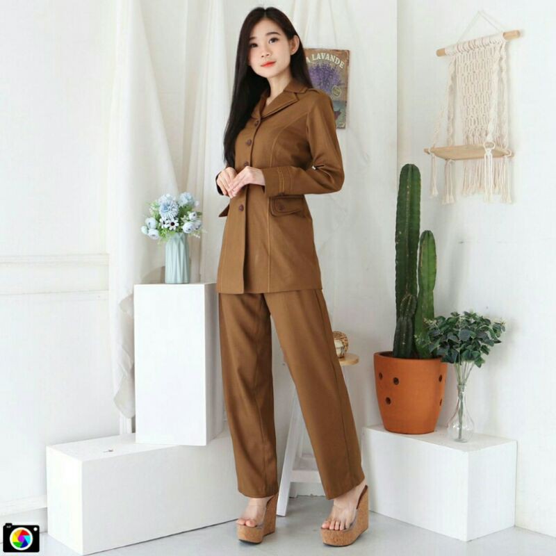 Baju PDH PNS / Dinas ASN / Coklat Tua / DINAS KESEHATAN / Seragam PNS / PL / Prelove / Preloved