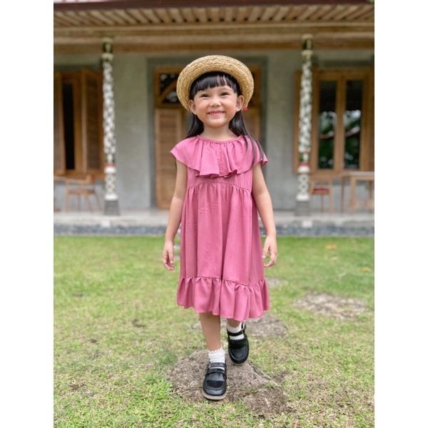 Dress Anak Loly Original Rayon Baju Anak Perempuan Super Premiuma