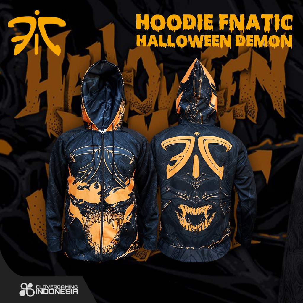 Hoodie Fnatic Demon Dark Halloween - Gaming Dota Team Jacket