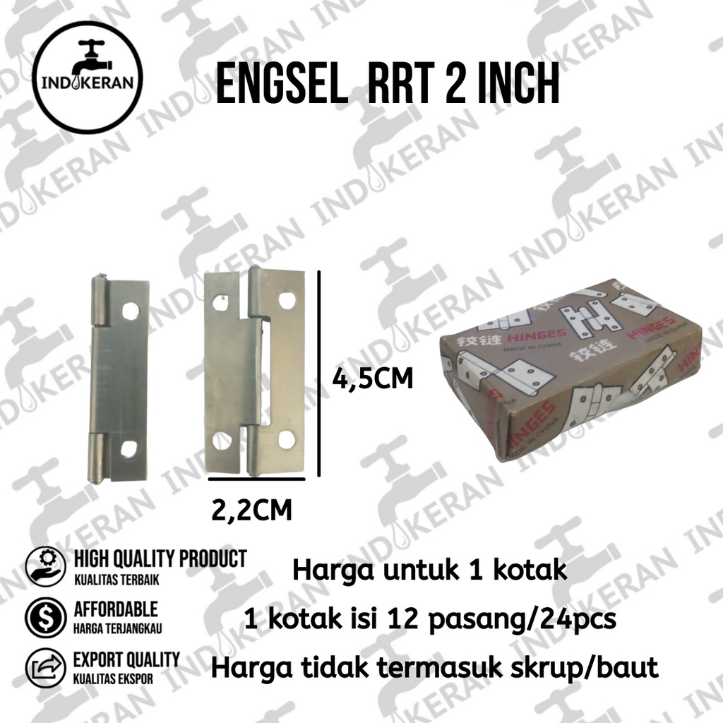 INDOKERAN - Engsel Lemari Tipis RRT - 2 Inch