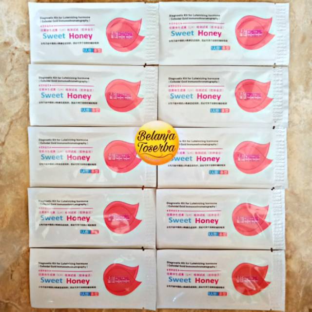 Ovulation Test Sweet Honey / LH Strip Masa Subur Ovulasi Akurat /Testpack Kesuburan / Baby Test