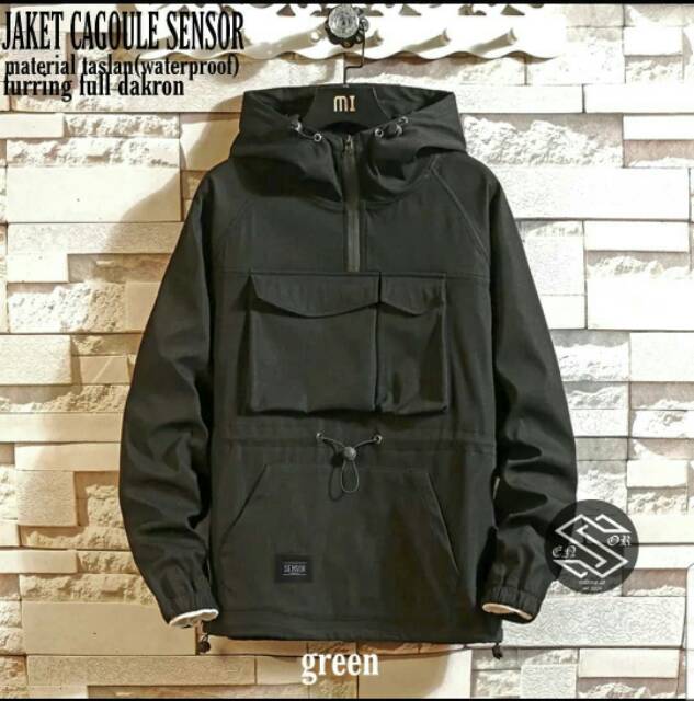 PREMIUM Jaket Cagoule Original SENSOR Polos Simple Waterproof