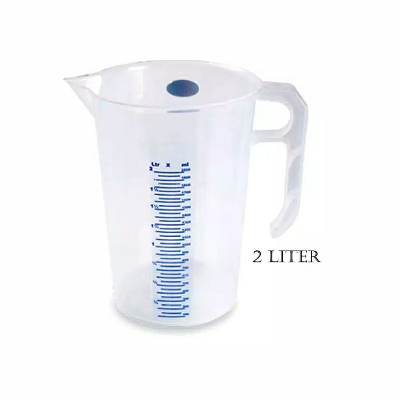 GELAS TAKAR GREEN LEAF 2000ML/GELAS UKUR GREEN LEAF 2 LITER BENING