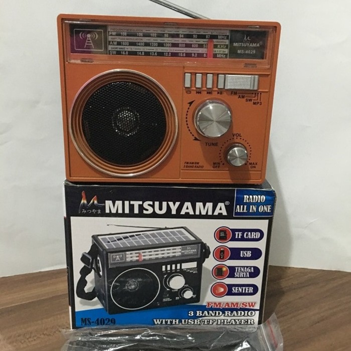 Speaker Radio Senter Tenaga Solar Cas Baterai MS4029 Mitsuyama