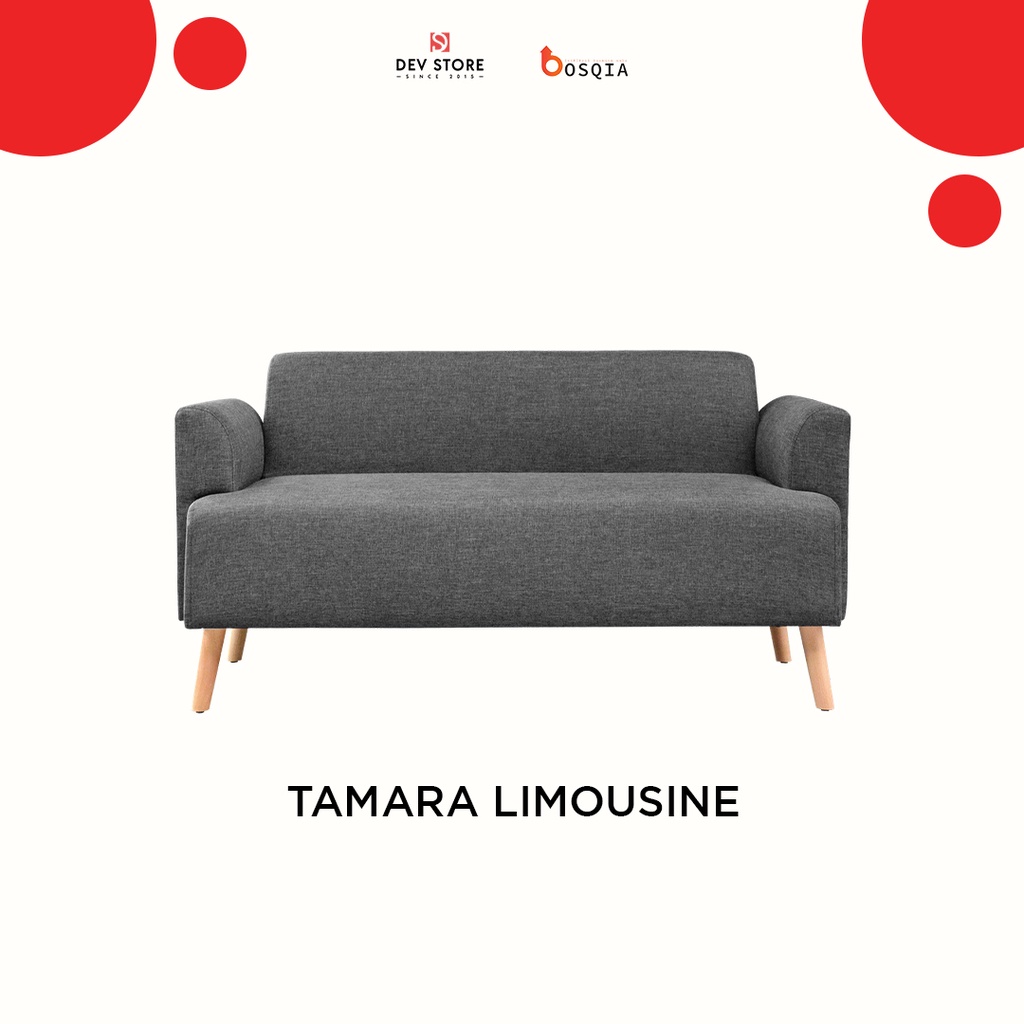 SOFA TAMARA 2 Seater Kaki Kayu