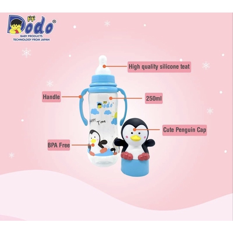 Dodo Botol susu penguin 250 ml/ Botol susu bayi