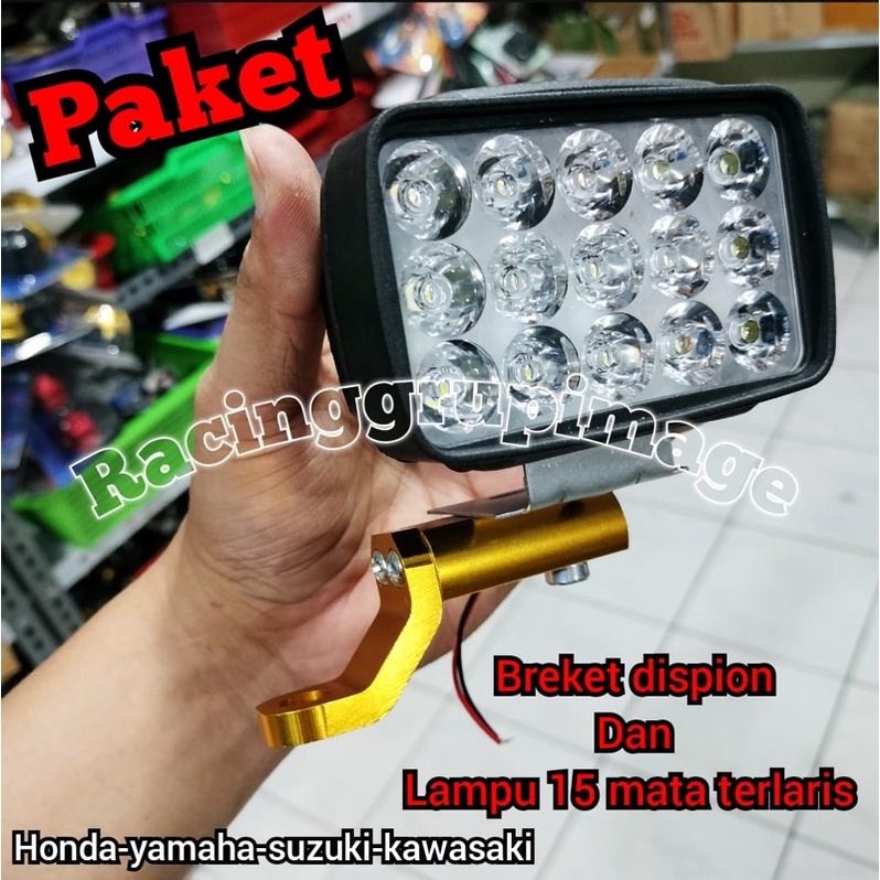 LAMPU TEMBAK SOROT LED SPION MOTOR WORK LIGHT CREE 15 MATA 10 WATT 15 V