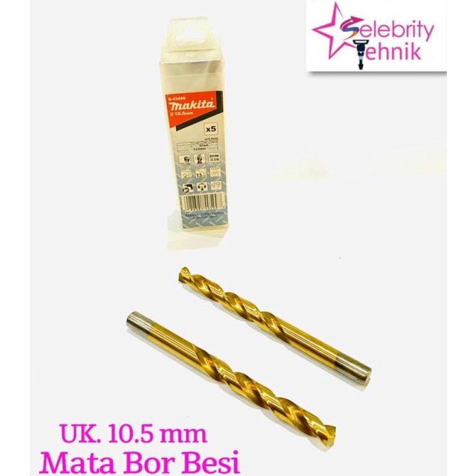 Mata Bor Besi HSS TIN 10.5 mm Makita / Metal Drill Bits Makita selebr17 Diminati Banget