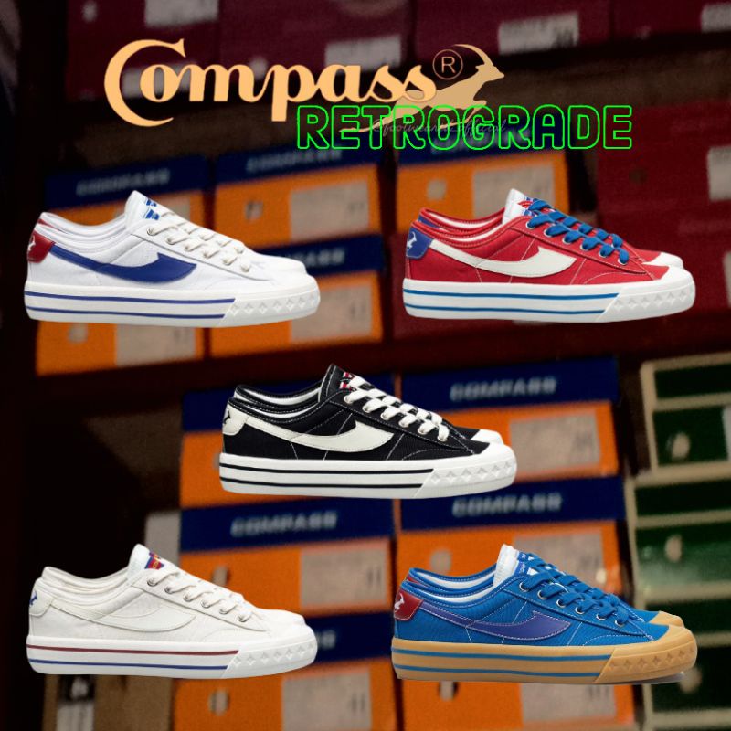 Compass Retrograde Low Black White - Compass Retrograde White Blue - Compass Retrograde Blue Gum Low