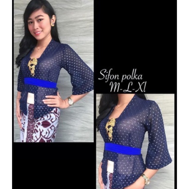 Set kebaya jadi sifon polka