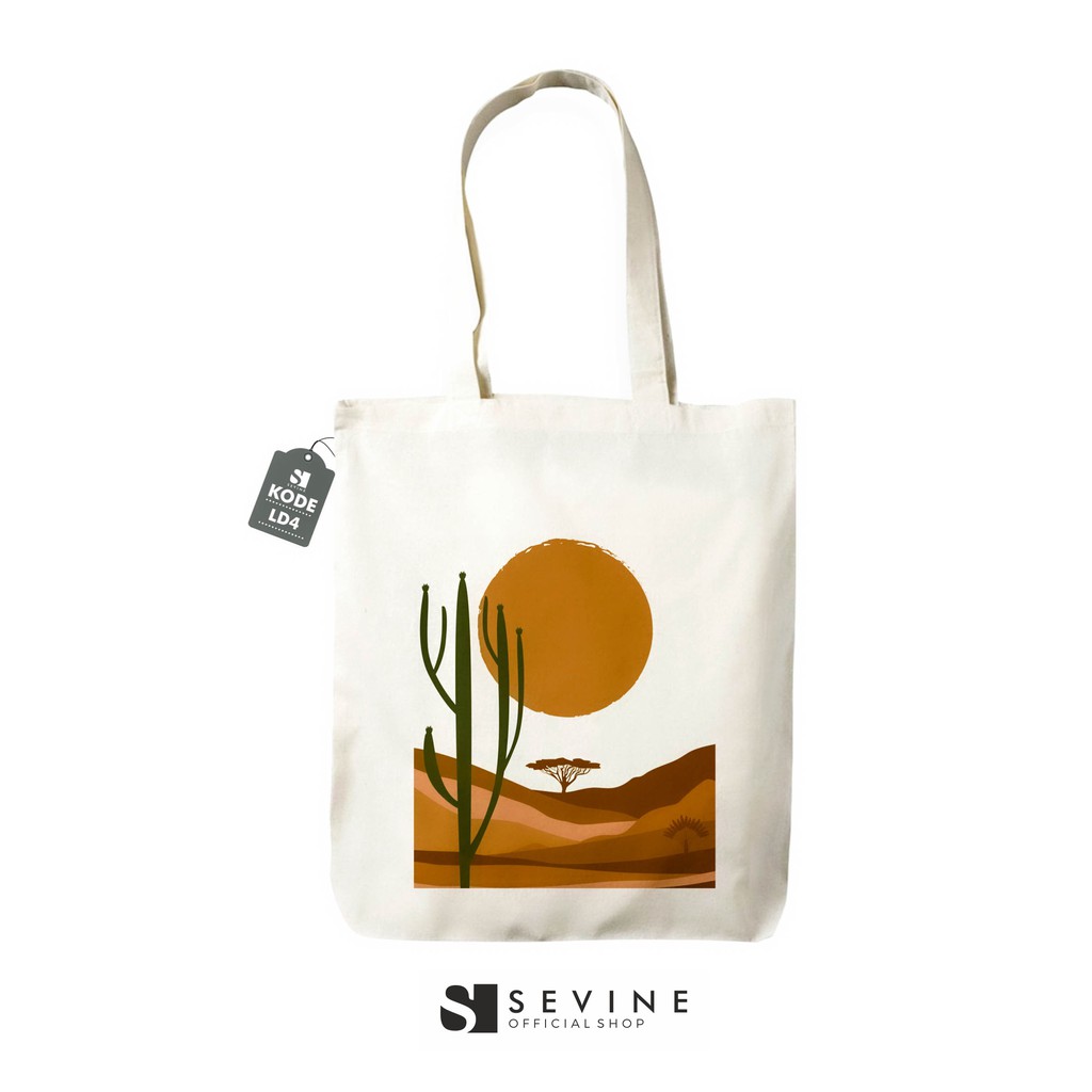 Sevine Tote Bag Resleting Custom Totebag Artsy Nordic Tas Fashion Wanita - LD