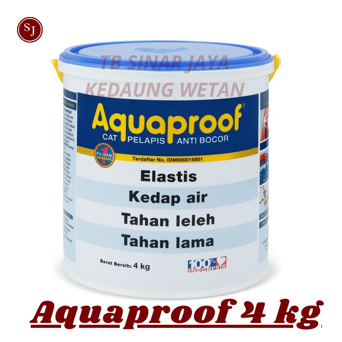 Cat pelapis anti bocor Aquaproof Aqua proof 4kg / Aquaproof 4kg Aqua proof galon / Cat Waterproofing