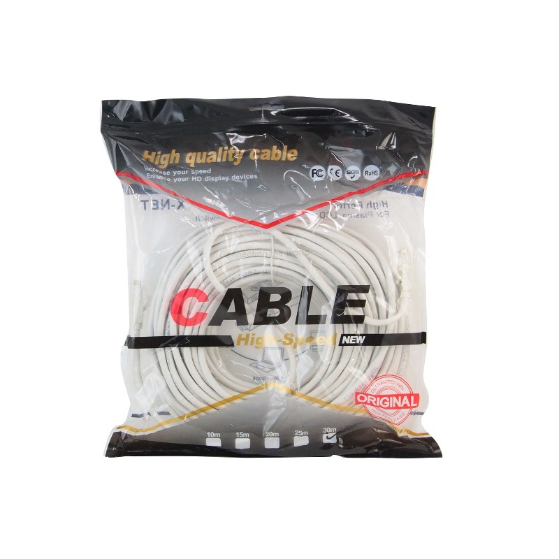 PROMO TERMURAH KABEL LAN RJ45 CAT 6 GIGASPEED 30meter - KABEL LAN PENGHUBUNG PERANGKAT KOMPUTER