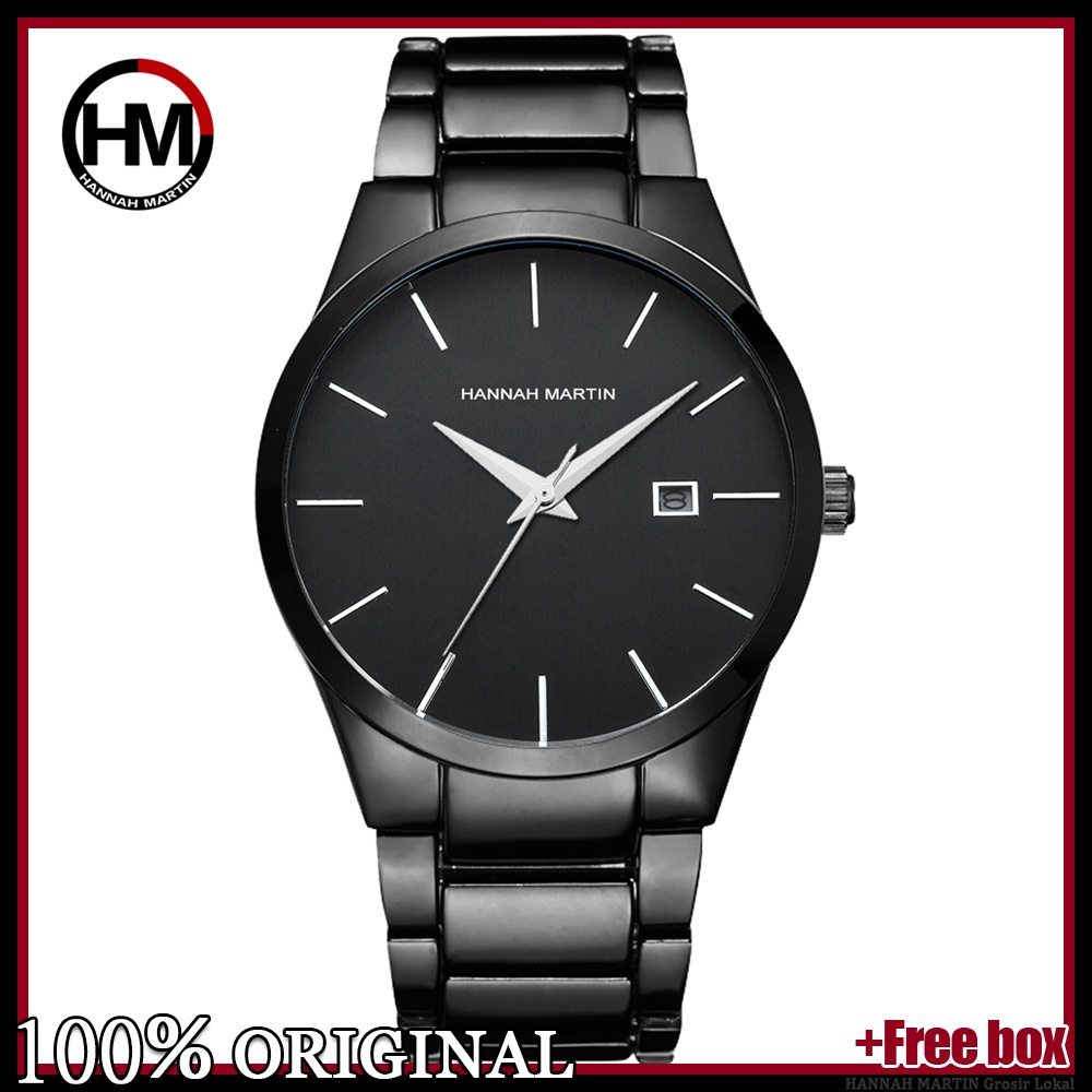 HANNAH MARTIN 17551 Jam Tangan Pria Analog Stainless Steel HANNAHMARTINOS