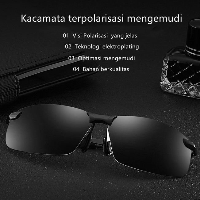 Kacamata UV 400 Photochromic Polarized Anti-Glare Day &amp; Night Sensitif Sunglasses Driver Must-Have Kacamata