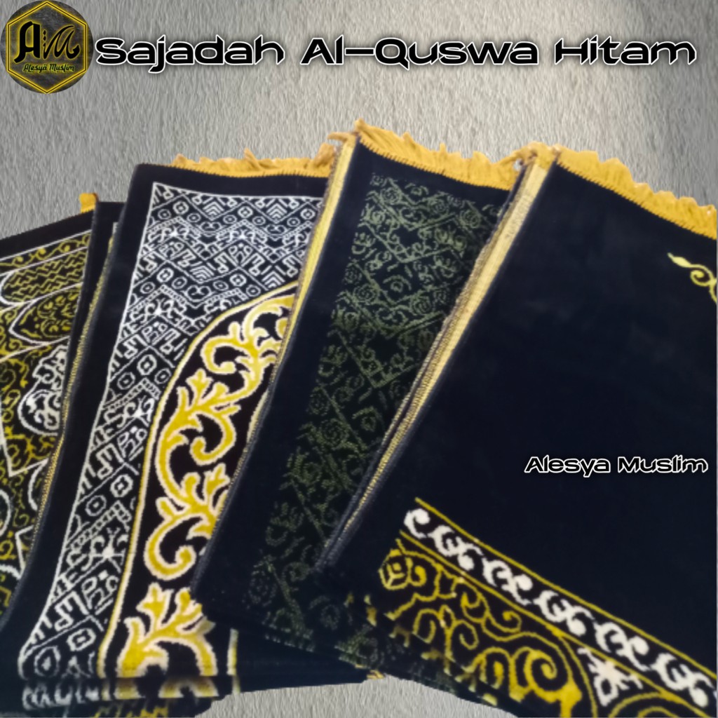 Sajadah Kiswah Mekah Hitam Beludru/Harga Grosir/Best Seller