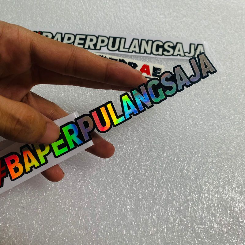 Sticker baper pulang saja cuting sticker tumpuk acc motor 1pcs