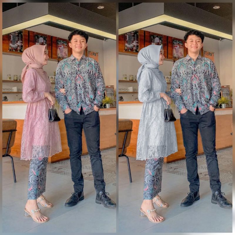 Maura Couple - Sania Ruffle Batik Couple ori Ndoro jowi DNT Garansi Termurah Shopee - Couple Yasmin Nirina