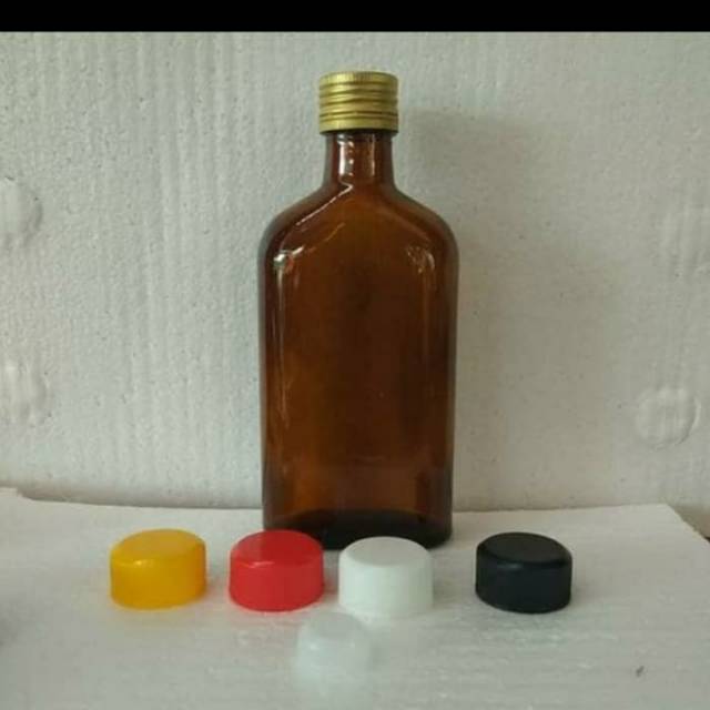 Botol gepeng 250ml(brown)