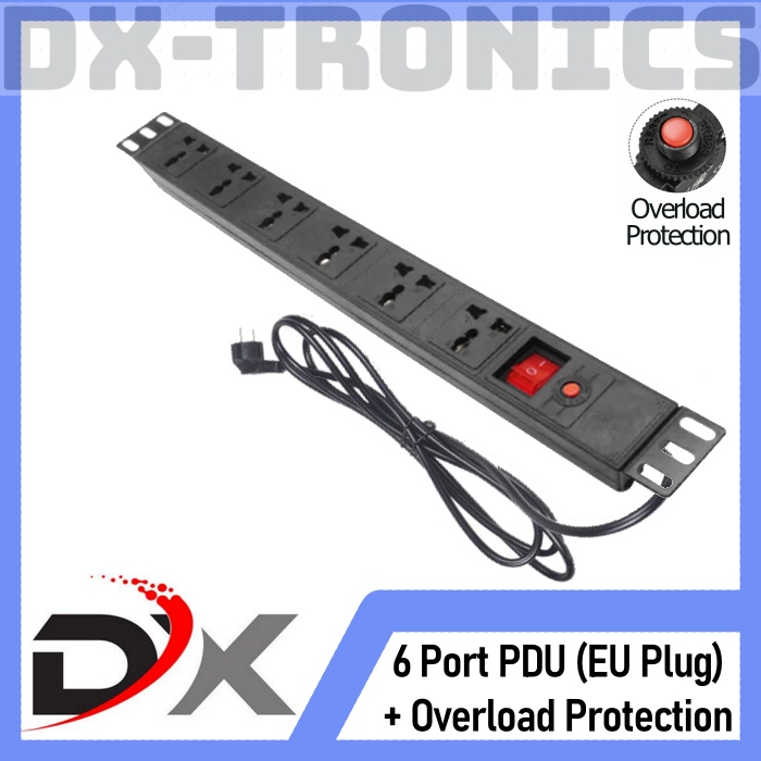 Power Distribution Unit PDU 6 Outlet Port Stop Kontak Rack Server Multi