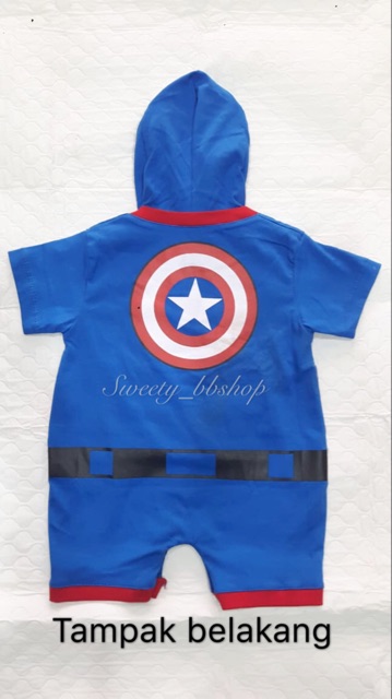 Jumper bayi model super hero lucu halus 3-6bulan