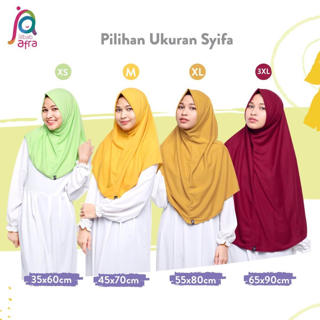Jilbab Afra Syifa Abu Sedang - Bergo Syiria Non Pet - Hijab Instan Bahan Kaos, Adem &amp; Lembut
