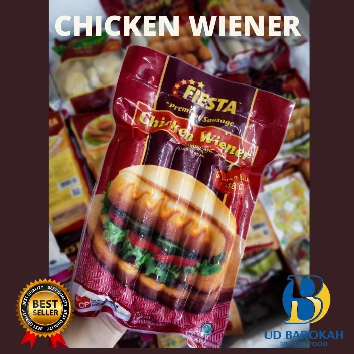 

Promo !! Fiesta Chicken Wiener Sausage 300gram . (BAROKAH FROZEN FOOD)