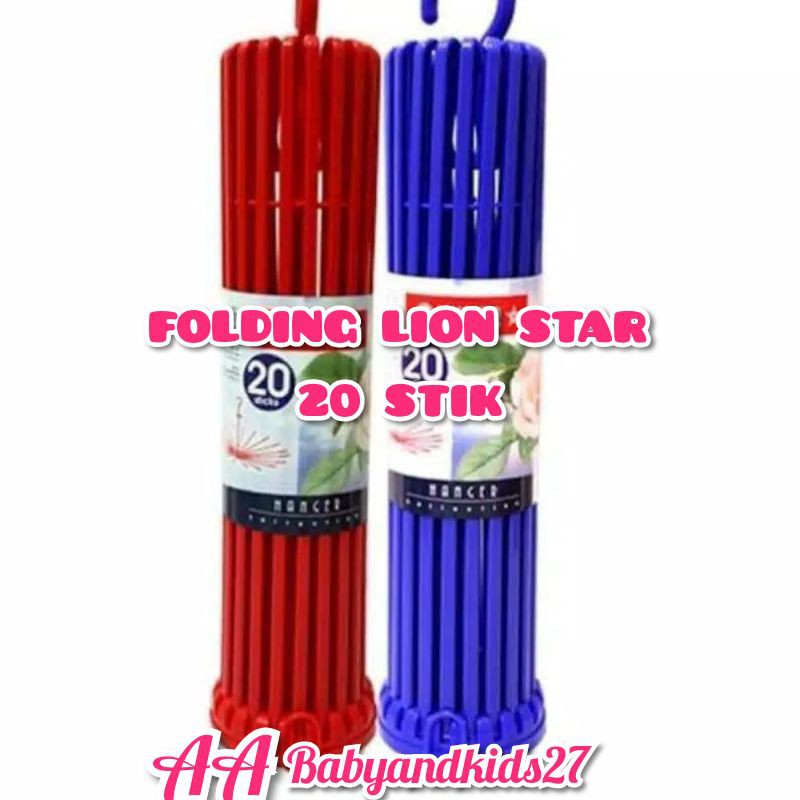Hanger Bulat Lion Star 20 Stick-Folding Lion Star 20 Sticks-Jemuran Baju Lion Star Stik 20