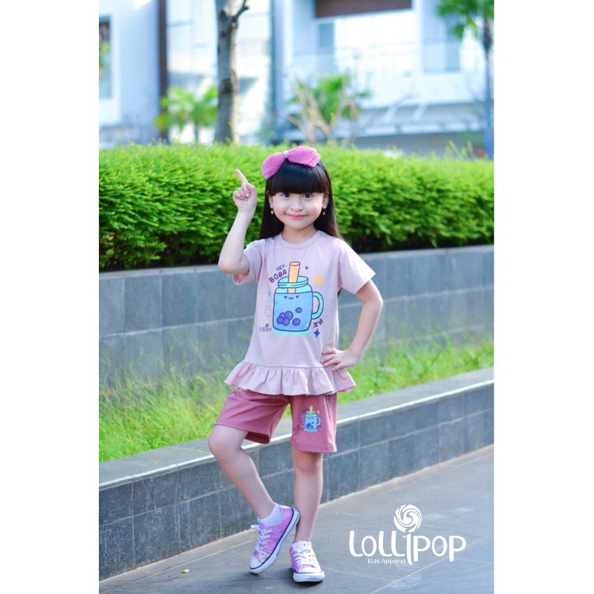 Setelan anak CUTE BOBA DAILY SERIES by LOLLIPOP