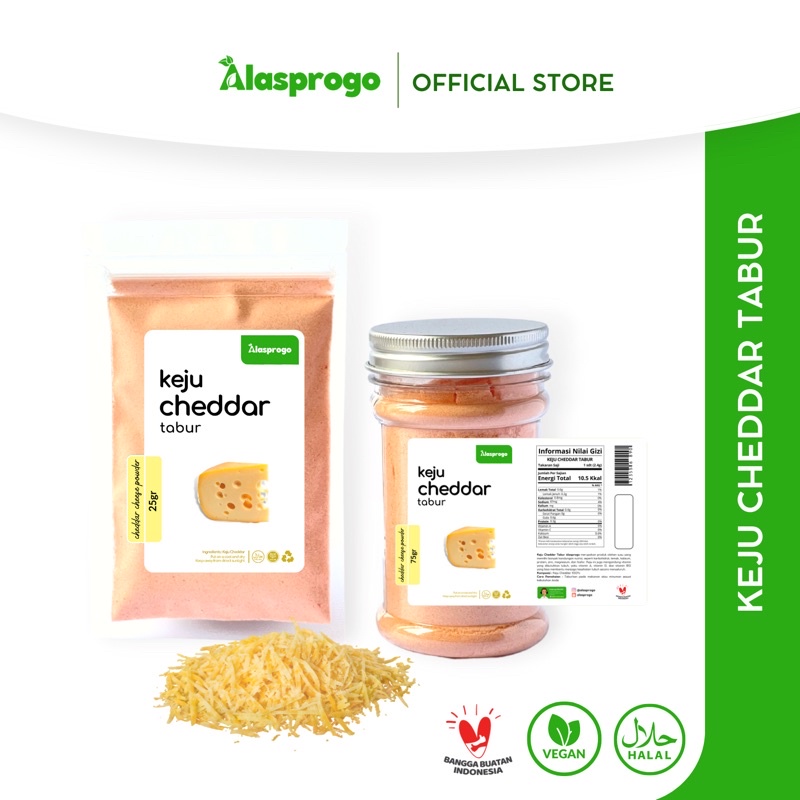 

Alasprogo Keju Cheddar Bumbu Tabur / Cheddar Cheese Powder
