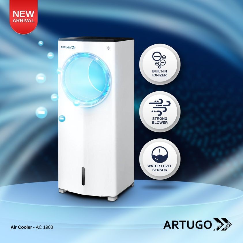 Artugo Air Cooler/AC Portable Built-in Ionizer AC 1908 Low Watt 80W