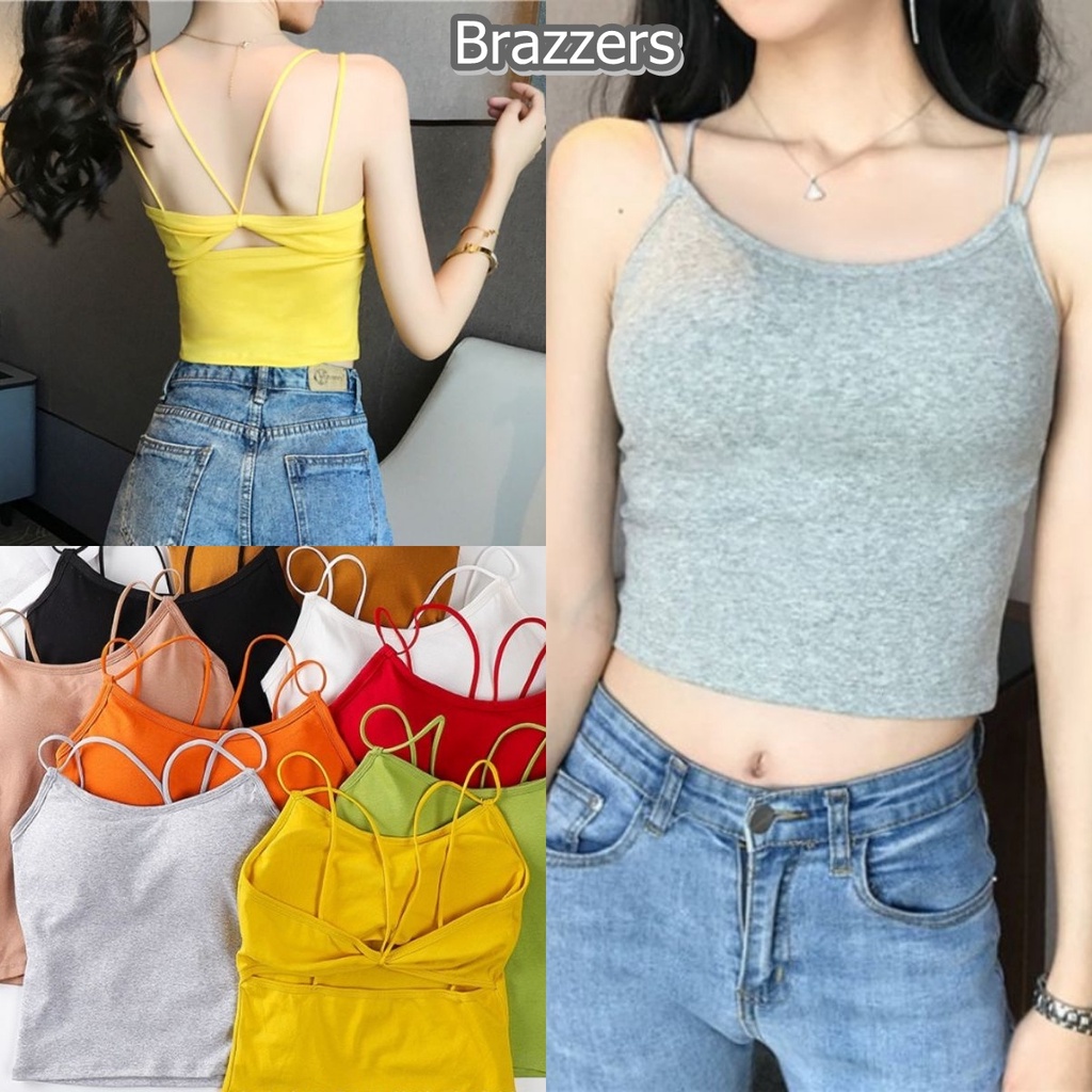 Tank top Wanita Crop Top Bra Bh Tanktop Anak Remaja Perempuan Cewek Dewasa With Cup Busa Push Up Sex