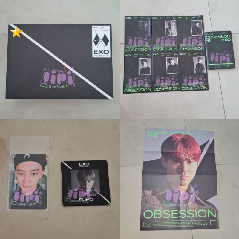 [BACA DESKRIPSI] wts want to sell ready album exo obsession unsealed ver version exo pc photocard ch
