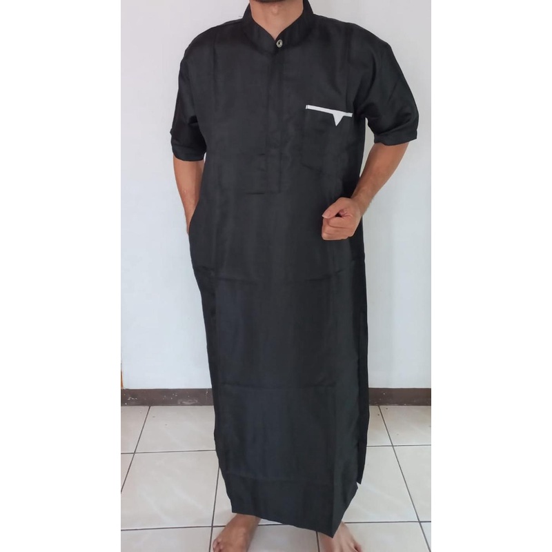 Jubah Al Haramain Woll Saudi Jubah Import / Gamis Pria Gms003 Jubah Gamis Pria Lengan Pendek Bahan B