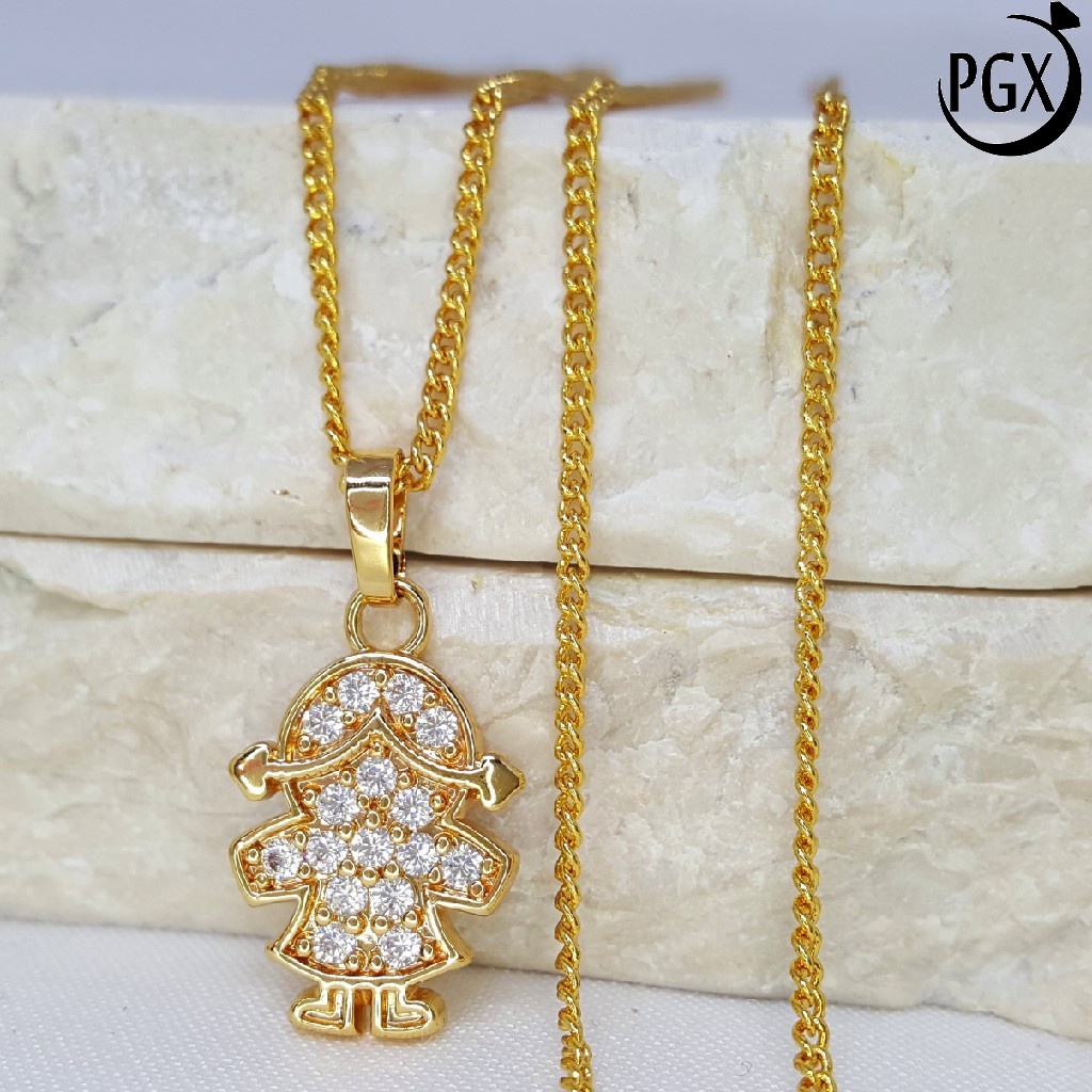 PGX Kalung Wanita Xuping Perhiasan Lapis Emas Aksesoris Fashion Premium - XD095