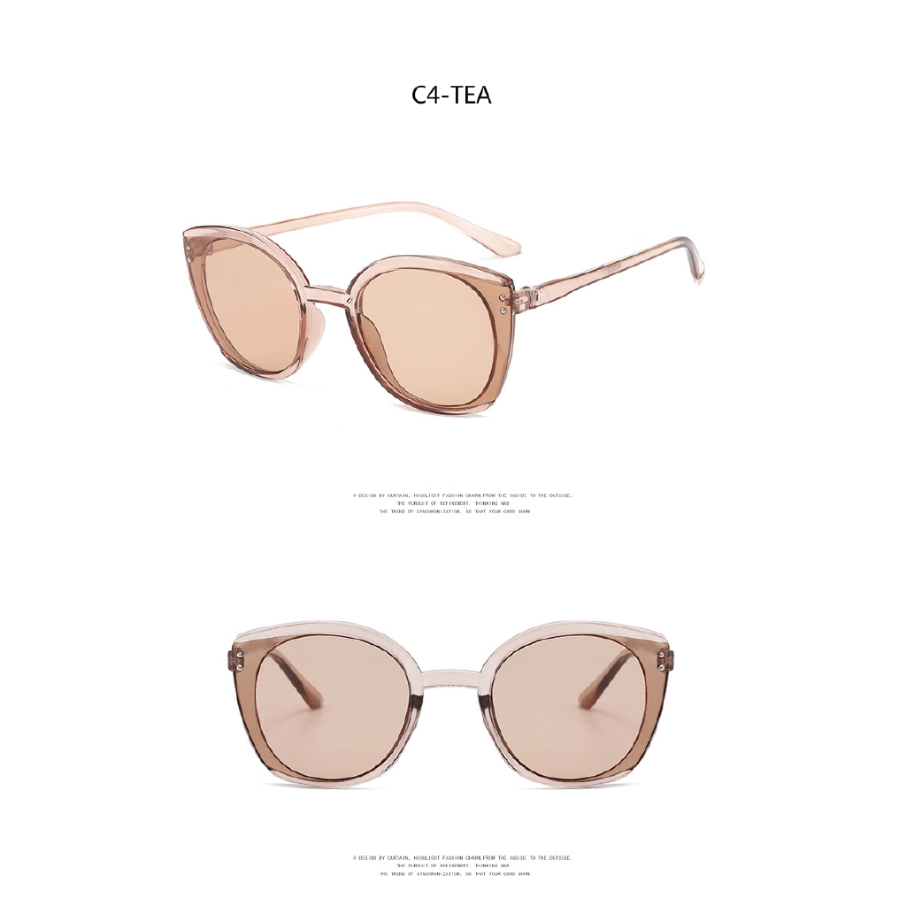 Fashion European and American mirror retro cat eye personality street shooting sunglasses