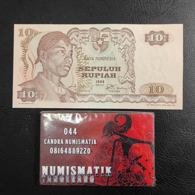 [COD] Uang Kertas Indonesia 10 Rp Sudirman Tahun 1968 [COD]