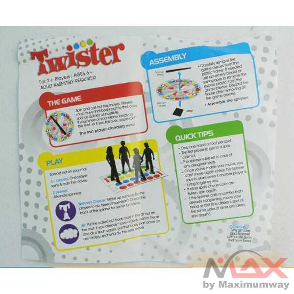 Games Tantangan cocok untuk keluarga bahagia TK Paud atau sekolah dasar Permainan untuk hiburan Twister Body Games - S180156 Games Twister Game Indoor Outdoor Toys Fun Game Twisting the body For Children Adult Sports Interactive Group Toy