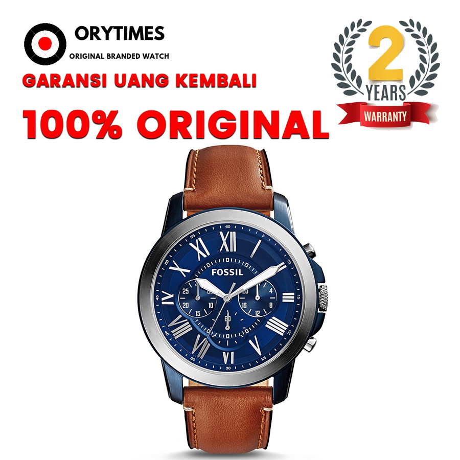 FOSSIL FS5151 GRANT CHRONOGRAPH BLUE DIAL JAM TANGAN PRIA ORIGINAL