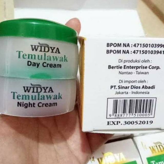 Cream temulawak widya paket cream siang malam original asil bpom ori