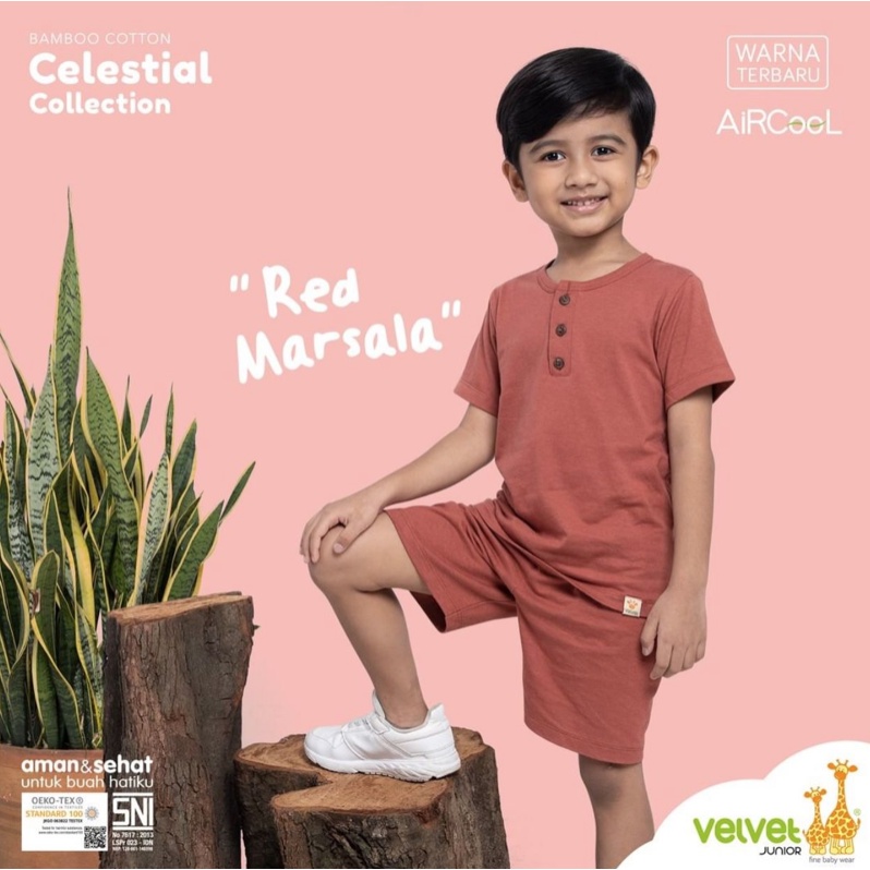 Velvet Junior Bamboo Celestial Collection Setelan Pendek