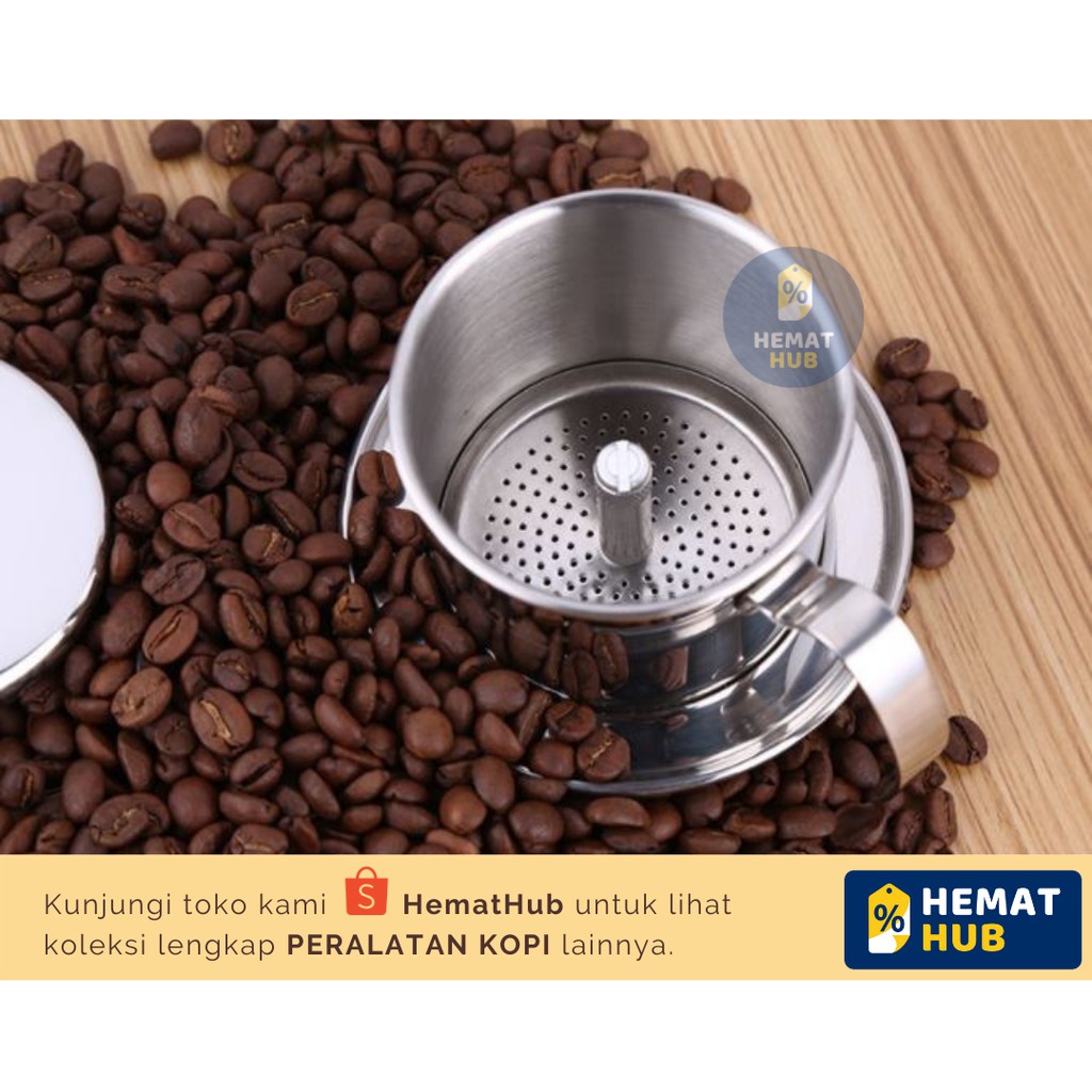 Vietnam Drip Premium Coffee Maker Q8 Peralatan  Kopi Filter Sekrup Stainless Steel Manual Brew