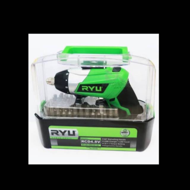 BOR MINI RYU CORDLEES DRILL SCREW DRIVER ATAU MESIN BOR BATARAI PLUS BOX CASE