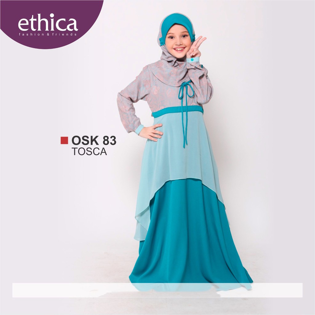 Ethica Osk 83 Baju Muslim Anak Perempuan Warna Tosca Gamis Anak Kekinian Terbaru Shopee Indonesia