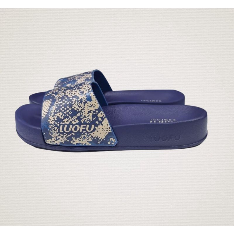 Sandal selop wanita Luofu E 7151 B-43 Sandal karet wanita terbaru sandal jelly kekinian