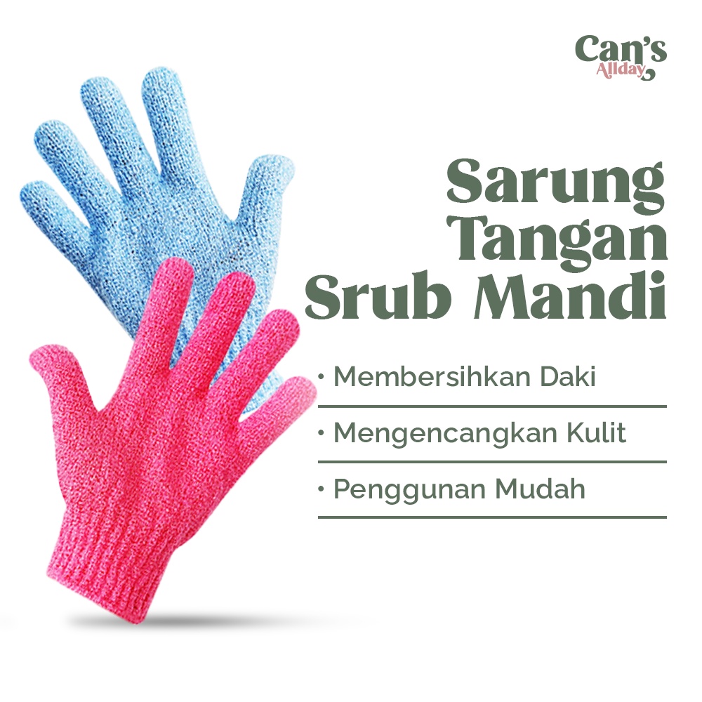 Sarung Tangan Mandi Scrubber Exfoliating Pengangkat Kotoran Badan