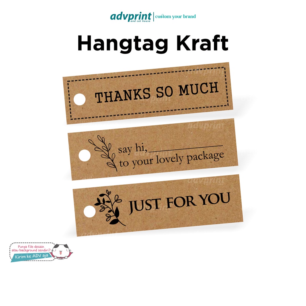 

HANGTAG THANK YOU ◽ PRICE TAG KRAFT PAPER ◽ THANK YOU CARD CUSTOM MURAH ◽ HANG TAG