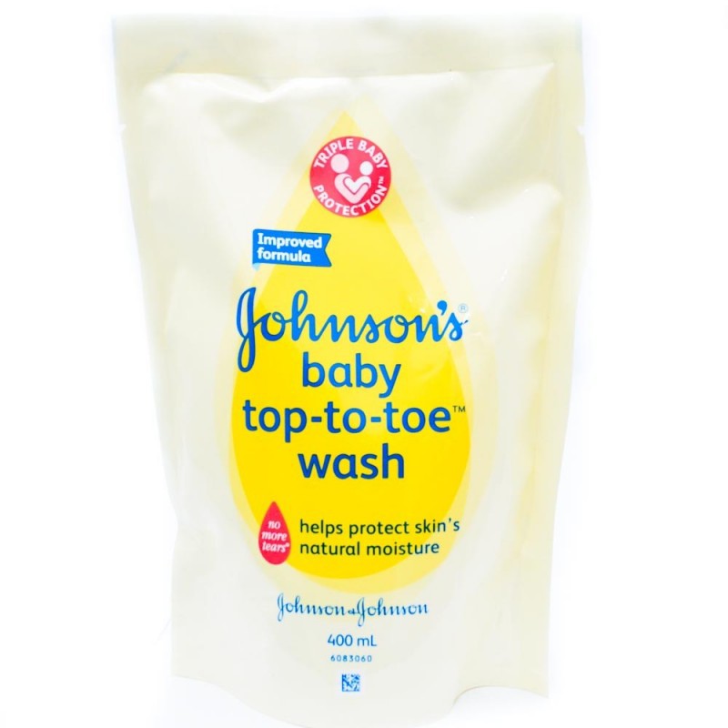 Johnsons top to toe wash dan baby bath milk +rice 400ml