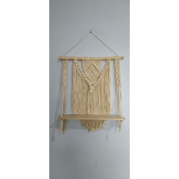 READY STOK) macrame Rak gantung/ macrame amblan/ rak buku (AMB 001)